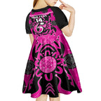 Custom Sydney Sixers Kid Short Sleeve Dress We Are The Champions Aboriginal Art