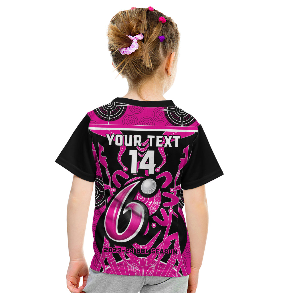 Custom Sydney Sixers Kid T Shirt We Are The Champions Aboriginal Art