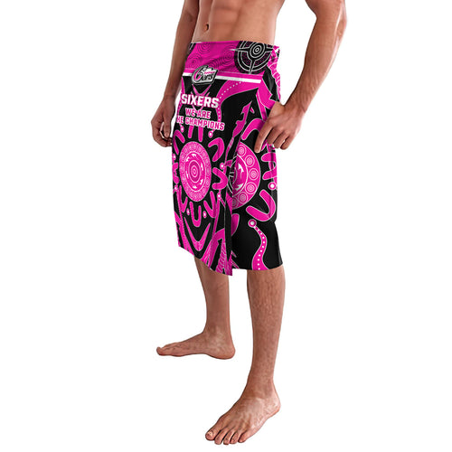 Custom Sydney Sixers Lavalava We Are The Champions Aboriginal Art