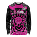 Custom Sydney Sixers Long Sleeve Shirt We Are The Champions Aboriginal Art