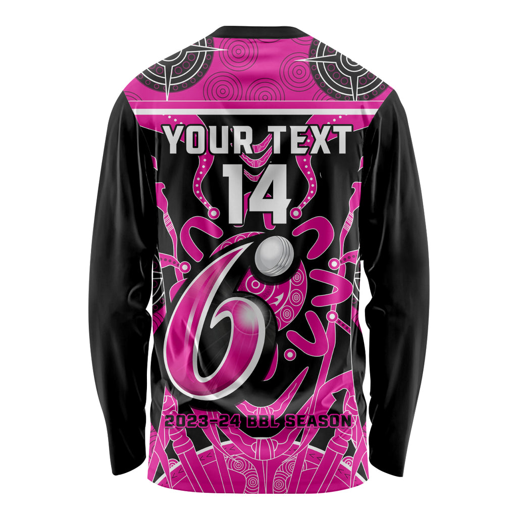 Custom Sydney Sixers Long Sleeve Shirt We Are The Champions Aboriginal Art
