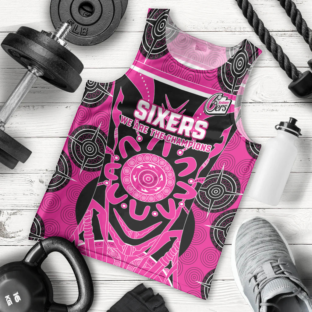 Custom Sydney Sixers Men Tank Top We Are The Champions Aboriginal Art