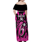 Custom Sydney Sixers Off Shoulder Maxi Dress We Are The Champions Aboriginal Art