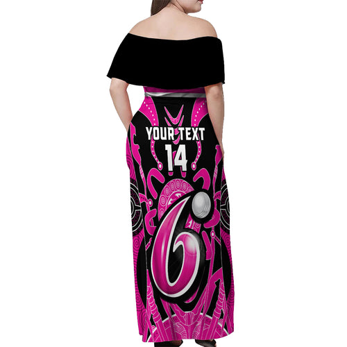 Custom Sydney Sixers Off Shoulder Maxi Dress We Are The Champions Aboriginal Art