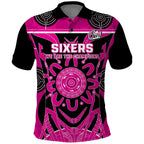 Custom Sydney Sixers Polo Shirt We Are The Champions Aboriginal Art
