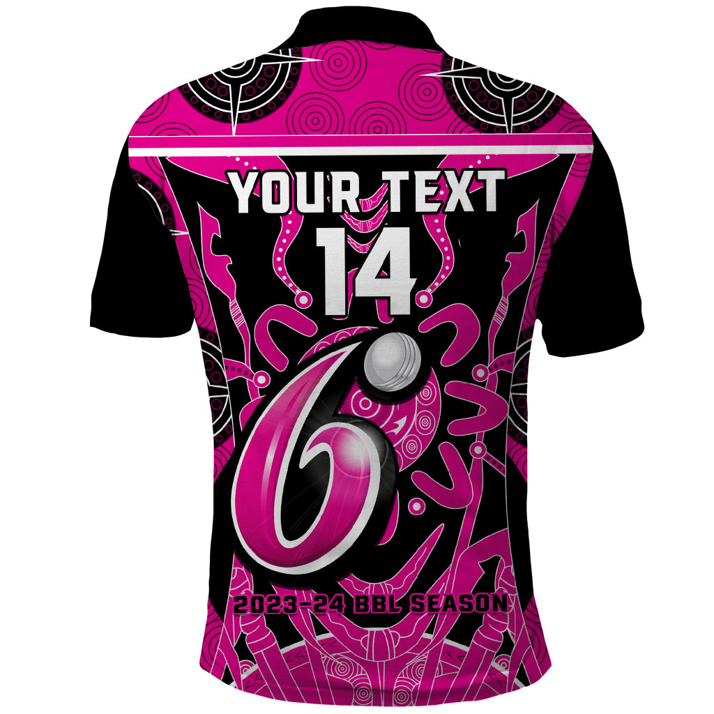Custom Sydney Sixers Polo Shirt We Are The Champions Aboriginal Art
