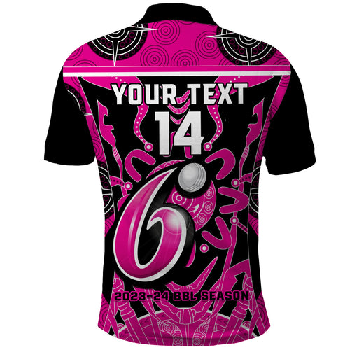 Custom Sydney Sixers Polo Shirt We Are The Champions Aboriginal Art