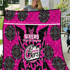 Custom Sydney Sixers Quilt We Are The Champions Aboriginal Art
