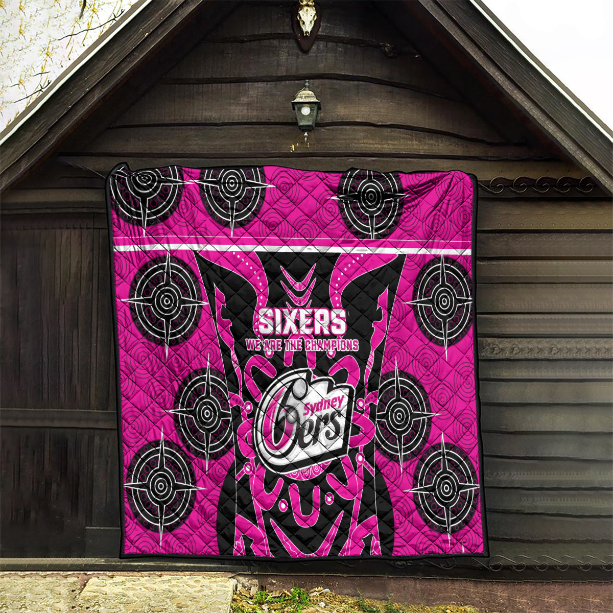 Custom Sydney Sixers Quilt We Are The Champions Aboriginal Art