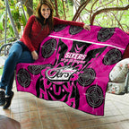 Custom Sydney Sixers Quilt We Are The Champions Aboriginal Art