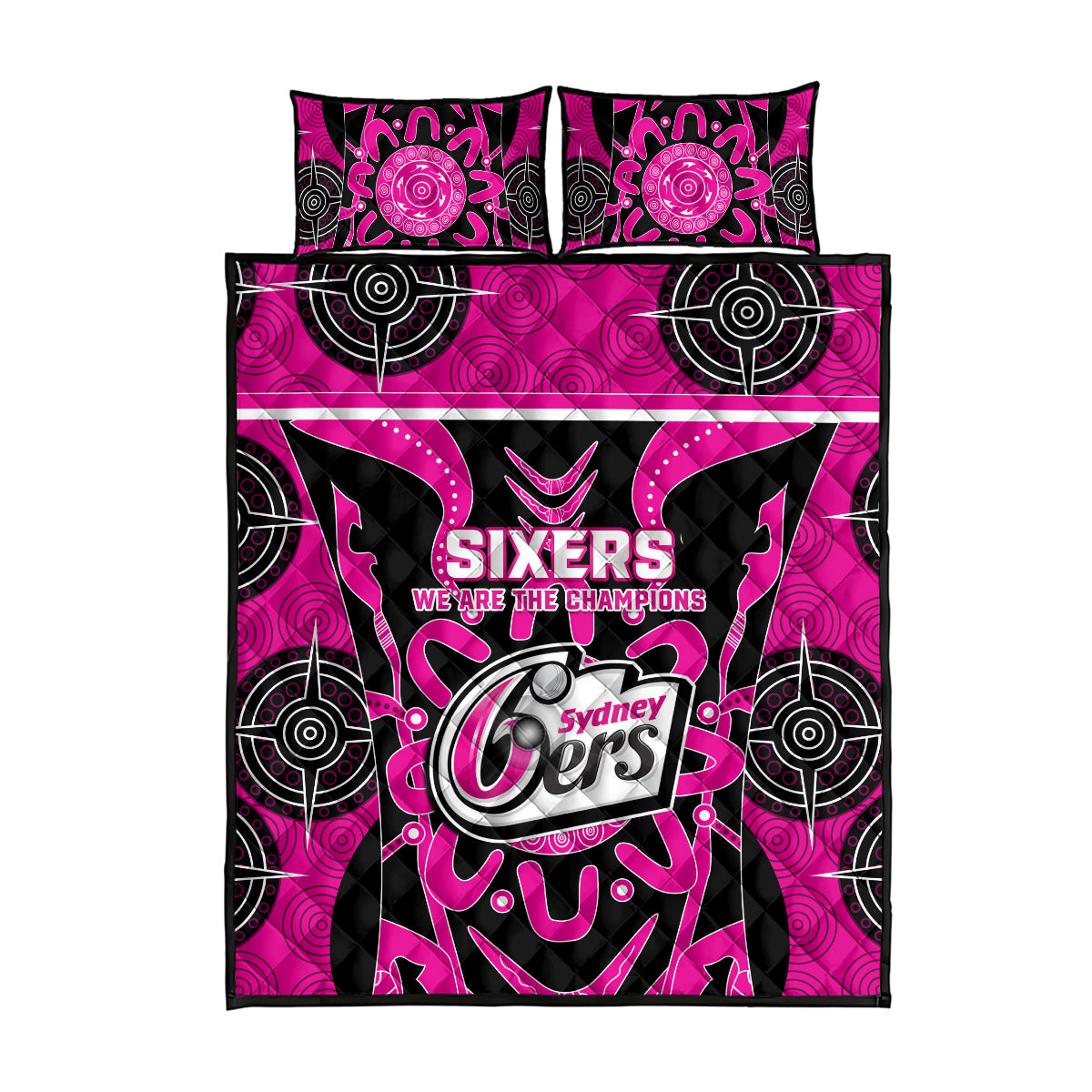 Custom Sydney Sixers Quilt Bed Set We Are The Champions Aboriginal Art