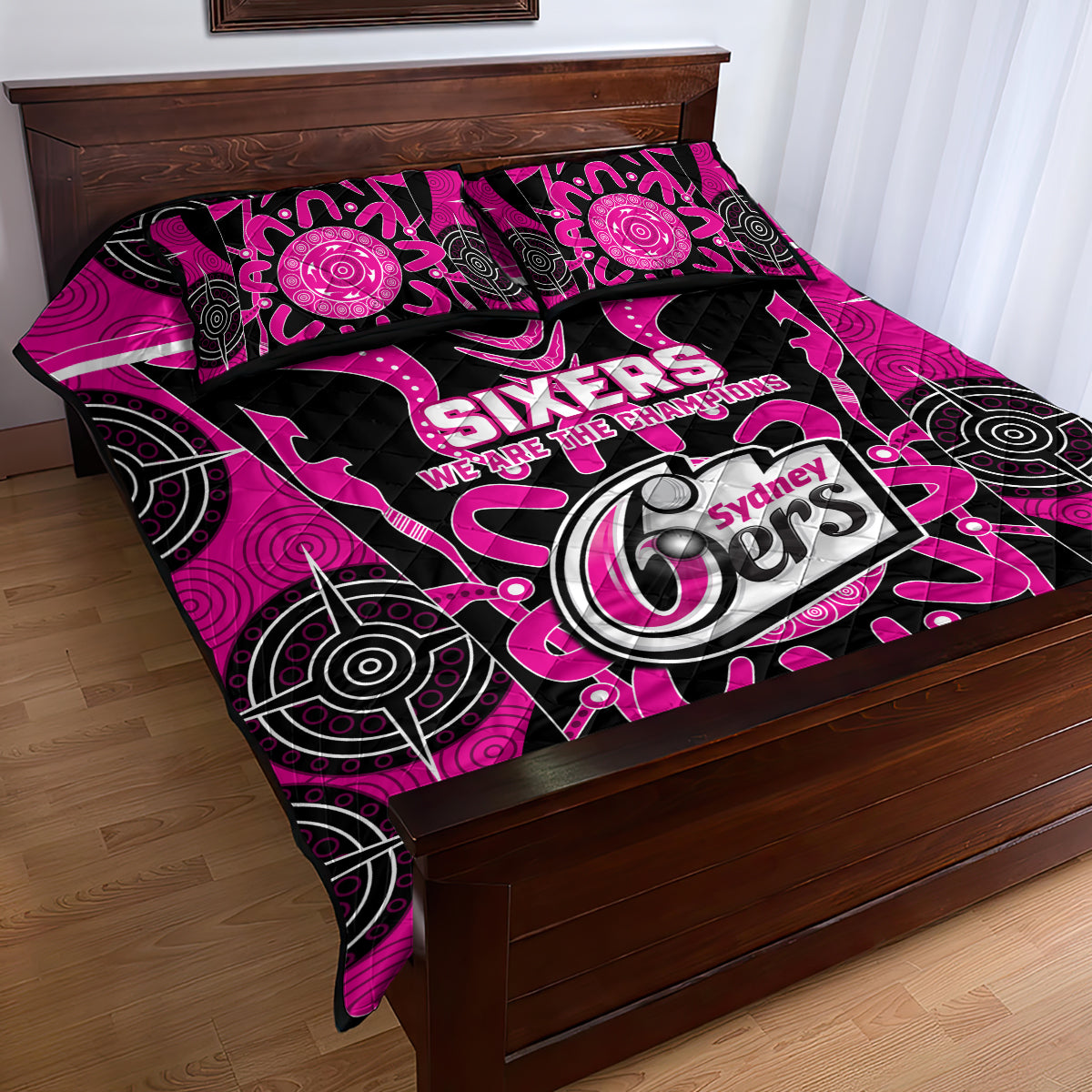 Custom Sydney Sixers Quilt Bed Set We Are The Champions Aboriginal Art