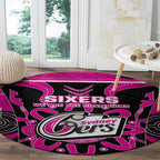 Custom Sydney Sixers Round Carpet We Are The Champions Aboriginal Art