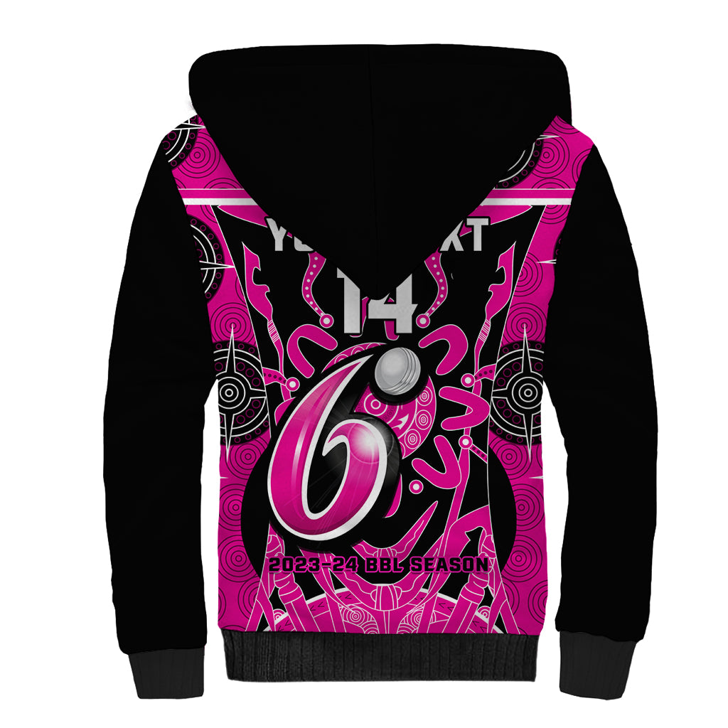 Custom Sydney Sixers Sherpa Hoodie We Are The Champions Aboriginal Art