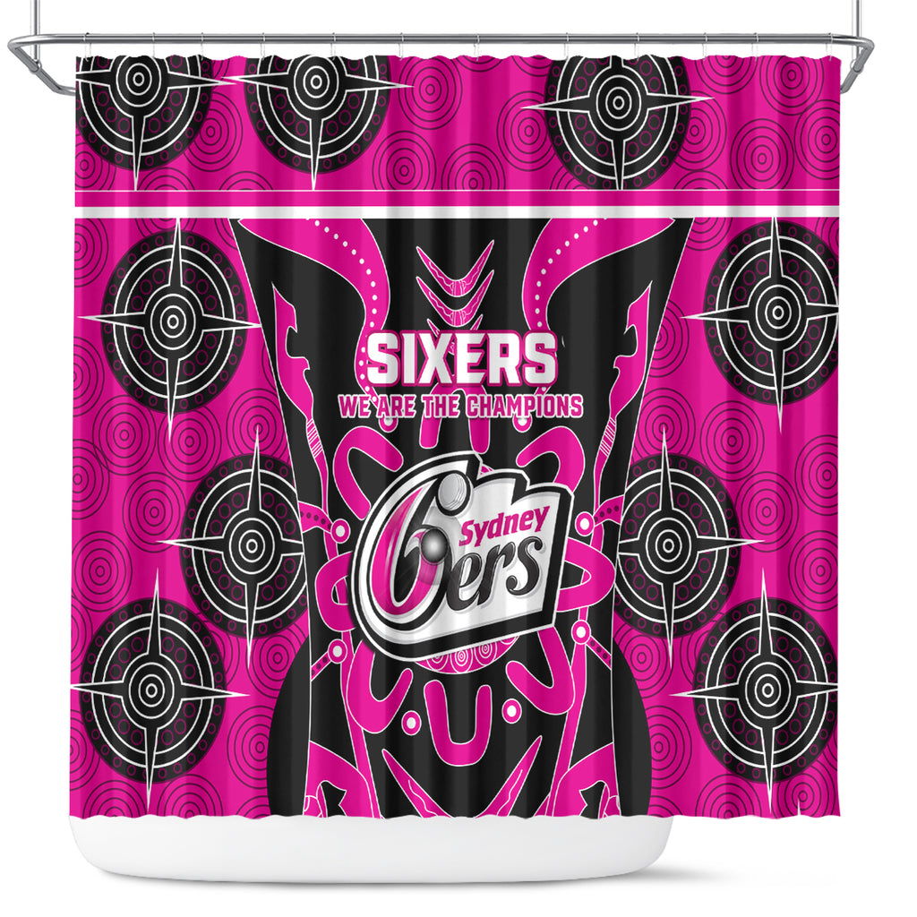 Custom Sydney Sixers Shower Curtain We Are The Champions Aboriginal Art