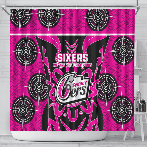 Custom Sydney Sixers Shower Curtain We Are The Champions Aboriginal Art