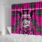 Custom Sydney Sixers Shower Curtain We Are The Champions Aboriginal Art