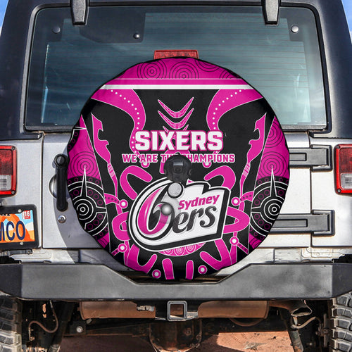 Custom Sydney Sixers Spare Tire Cover We Are The Champions Aboriginal Art