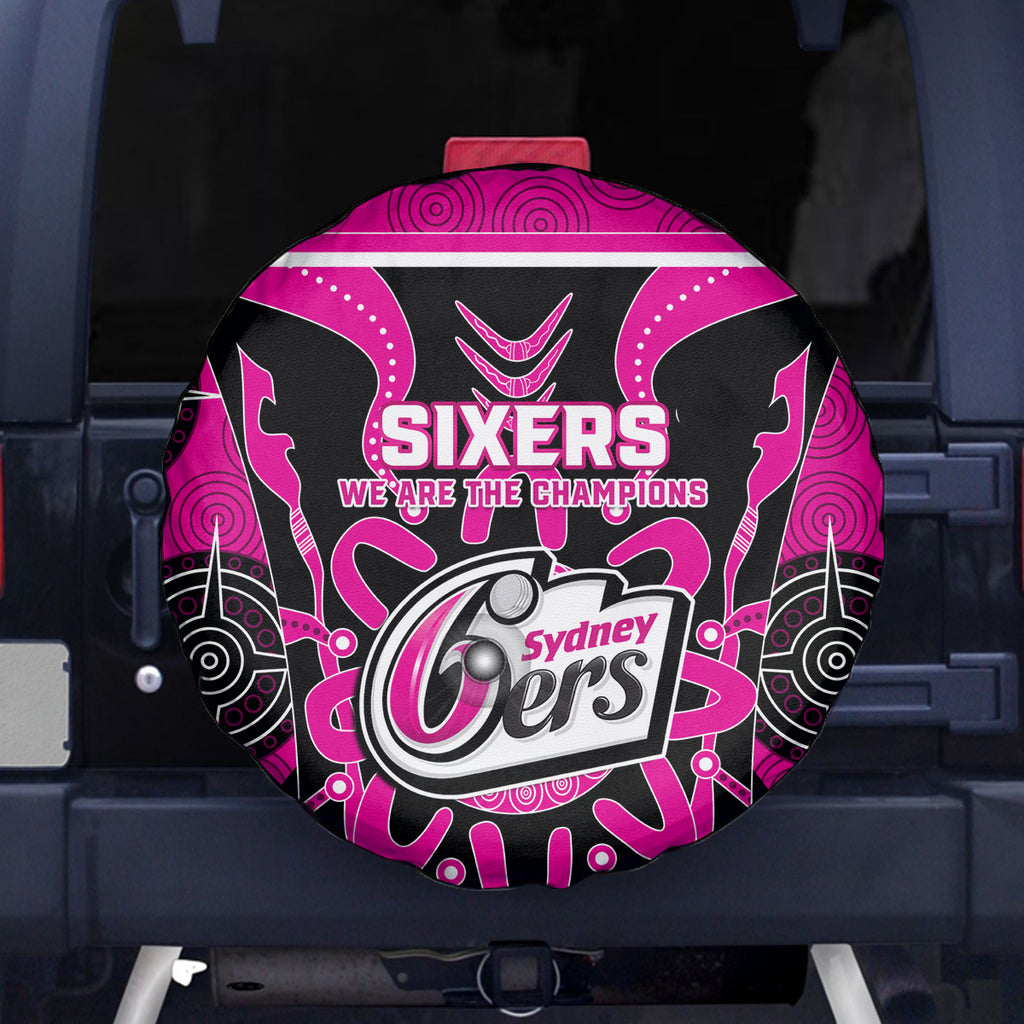Custom Sydney Sixers Spare Tire Cover We Are The Champions Aboriginal Art