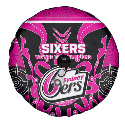 Custom Sydney Sixers Spare Tire Cover We Are The Champions Aboriginal Art