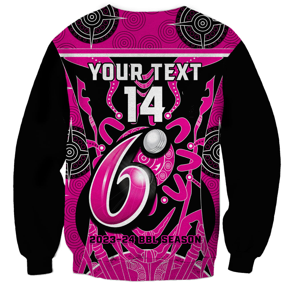 Custom Sydney Sixers Sweatshirt We Are The Champions Aboriginal Art