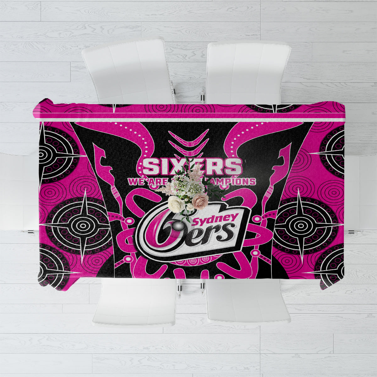 Custom Sydney Sixers Tablecloth We Are The Champions Aboriginal Art