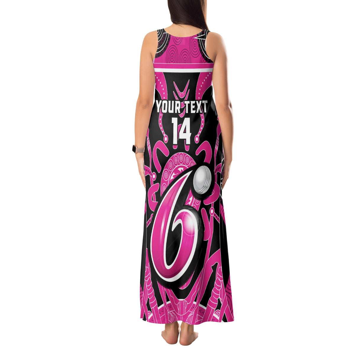 Custom Sydney Sixers Tank Maxi Dress We Are The Champions Aboriginal Art