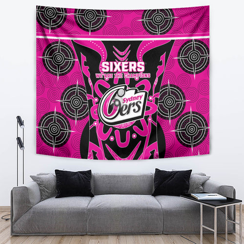 Custom Sydney Sixers Tapestry We Are The Champions Aboriginal Art