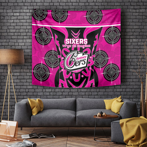 Custom Sydney Sixers Tapestry We Are The Champions Aboriginal Art
