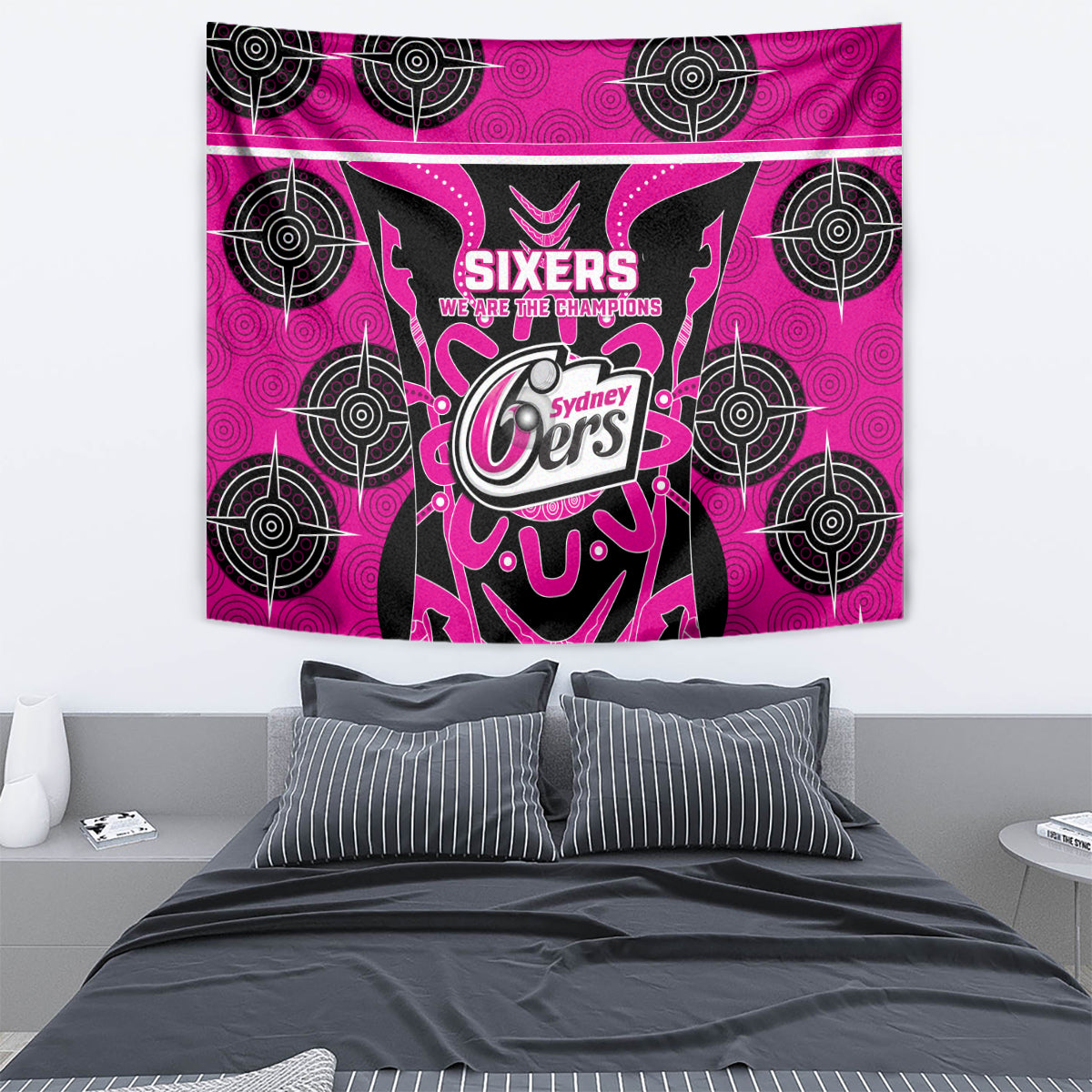 Custom Sydney Sixers Tapestry We Are The Champions Aboriginal Art