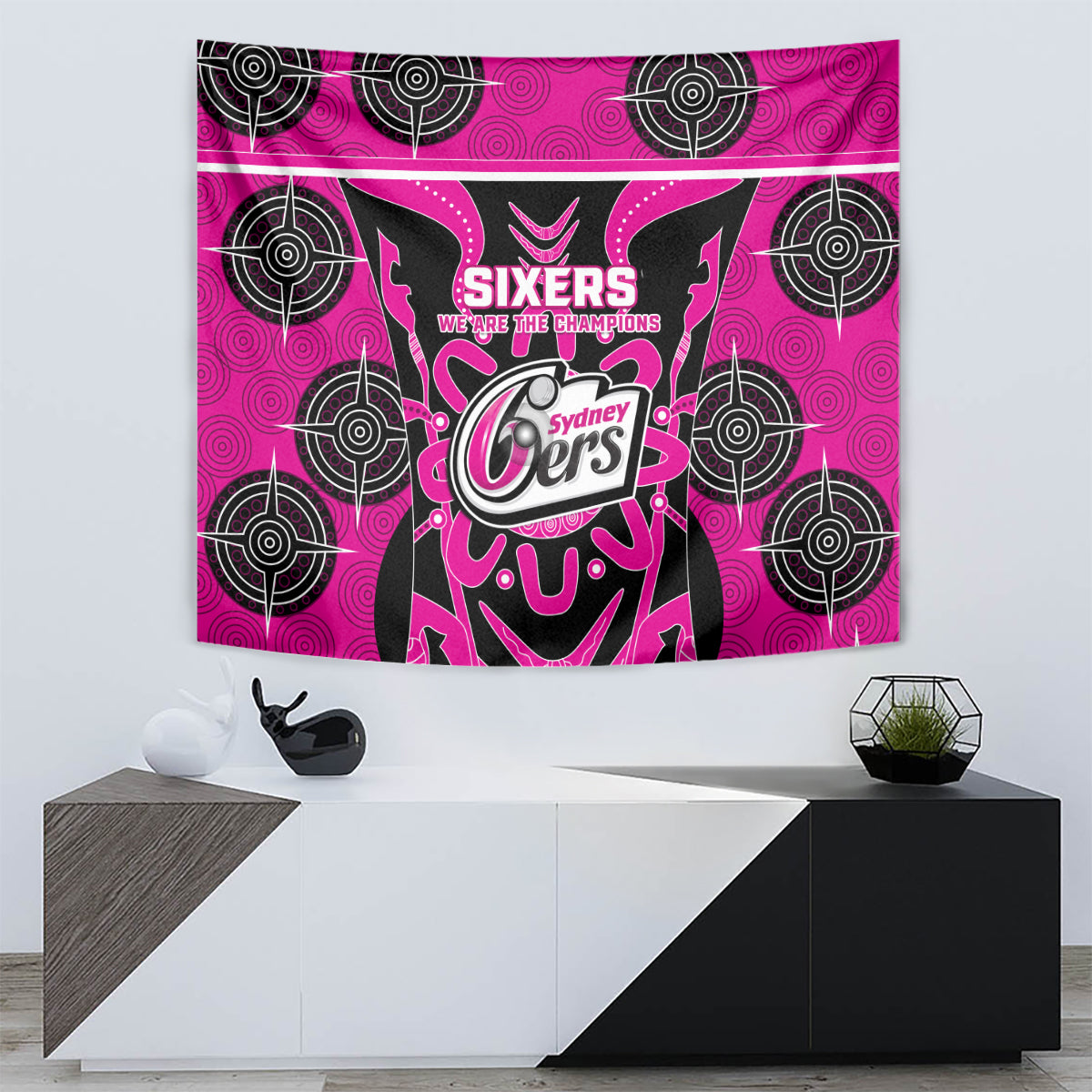 Custom Sydney Sixers Tapestry We Are The Champions Aboriginal Art