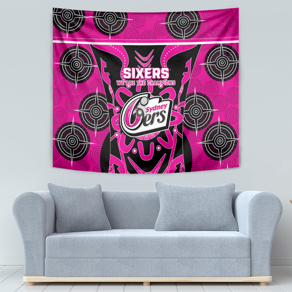 Custom Sydney Sixers Tapestry We Are The Champions Aboriginal Art