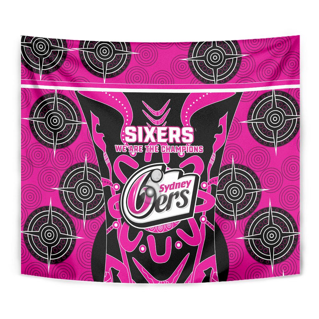 Custom Sydney Sixers Tapestry We Are The Champions Aboriginal Art