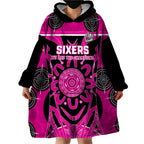 Custom Sydney Sixers Wearable Blanket Hoodie We Are The Champions Aboriginal Art