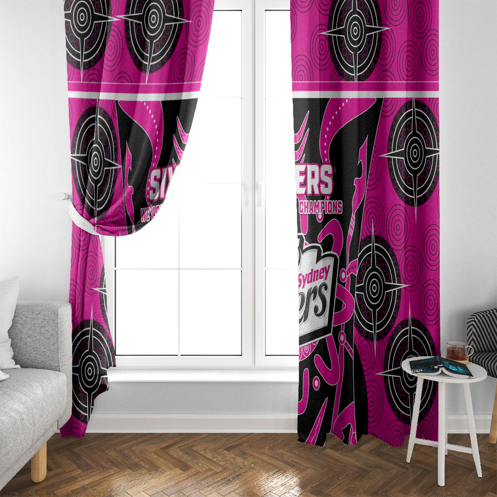 Custom Sydney Sixers Window Curtain We Are The Champions Aboriginal Art