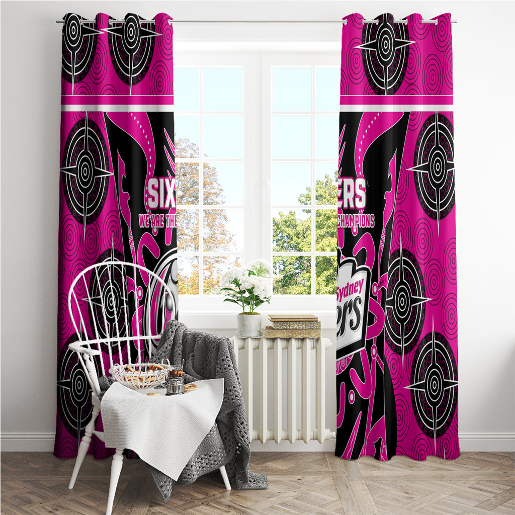 Custom Sydney Sixers Window Curtain We Are The Champions Aboriginal Art