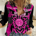 Custom Sydney Sixers Women Casual Shirt We Are The Champions Aboriginal Art