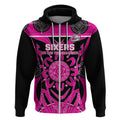 Custom Sydney Sixers Zip Hoodie We Are The Champions Aboriginal Art