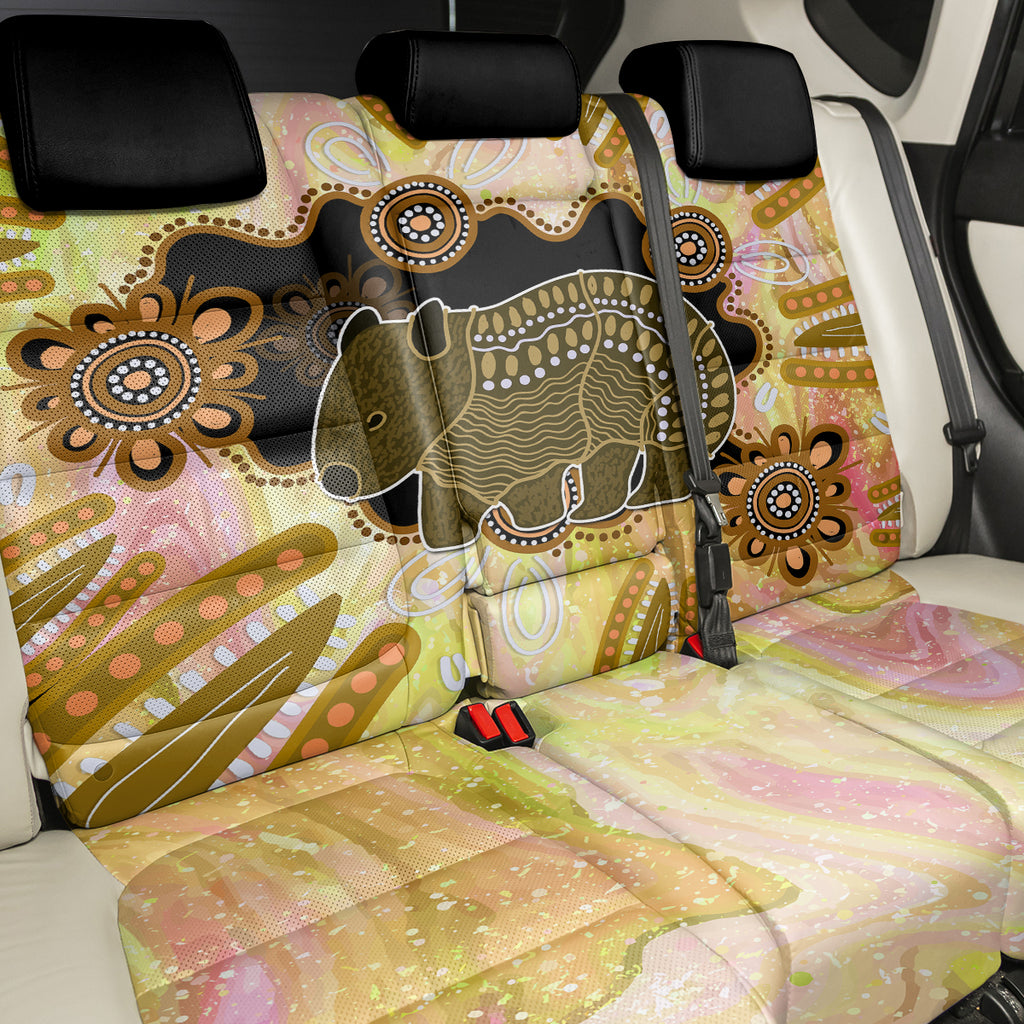 Australia Opal Wombat Back Car Seat Cover Aussie Aboriginal Art