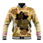 Australia Opal Wombat Baseball Jacket Aussie Aboriginal Art