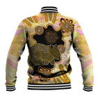 Australia Opal Wombat Baseball Jacket Aussie Aboriginal Art