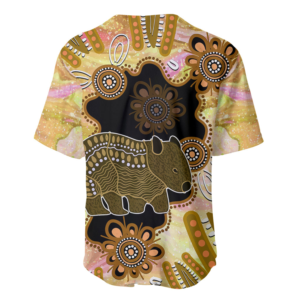 Australia Opal Wombat Baseball Jersey Aussie Aboriginal Art