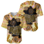 Australia Opal Wombat Baseball Jersey Aussie Aboriginal Art
