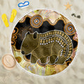 Australia Opal Wombat Beach Blanket Aussie Aboriginal Art