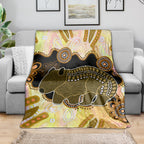 Australia Opal Wombat Blanket Aussie Aboriginal Art