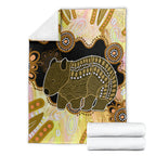 Australia Opal Wombat Blanket Aussie Aboriginal Art