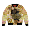Australia Opal Wombat Bomber Jacket Aussie Aboriginal Art