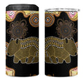 Australia Opal Wombat 4 in 1 Can Cooler Tumbler Aussie Aboriginal Art