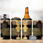 Australia Opal Wombat 4 in 1 Can Cooler Tumbler Aussie Aboriginal Art