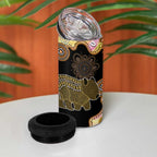 Australia Opal Wombat 4 in 1 Can Cooler Tumbler Aussie Aboriginal Art
